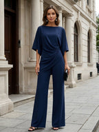 Amélie · Conjunto de top con manga capa y pantalón ancho