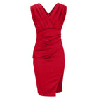 Lavenza · Vestido de escote de pico con abertura