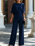 Amélie · Conjunto de top con manga capa y pantalón ancho
