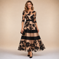 Adeline · Vestido midi de encaje floral