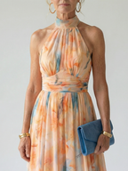 Elin · Vestido midi halter