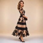 Adeline · Vestido midi de encaje floral