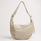 Elena · Bolso de hombro en nailon — Beige