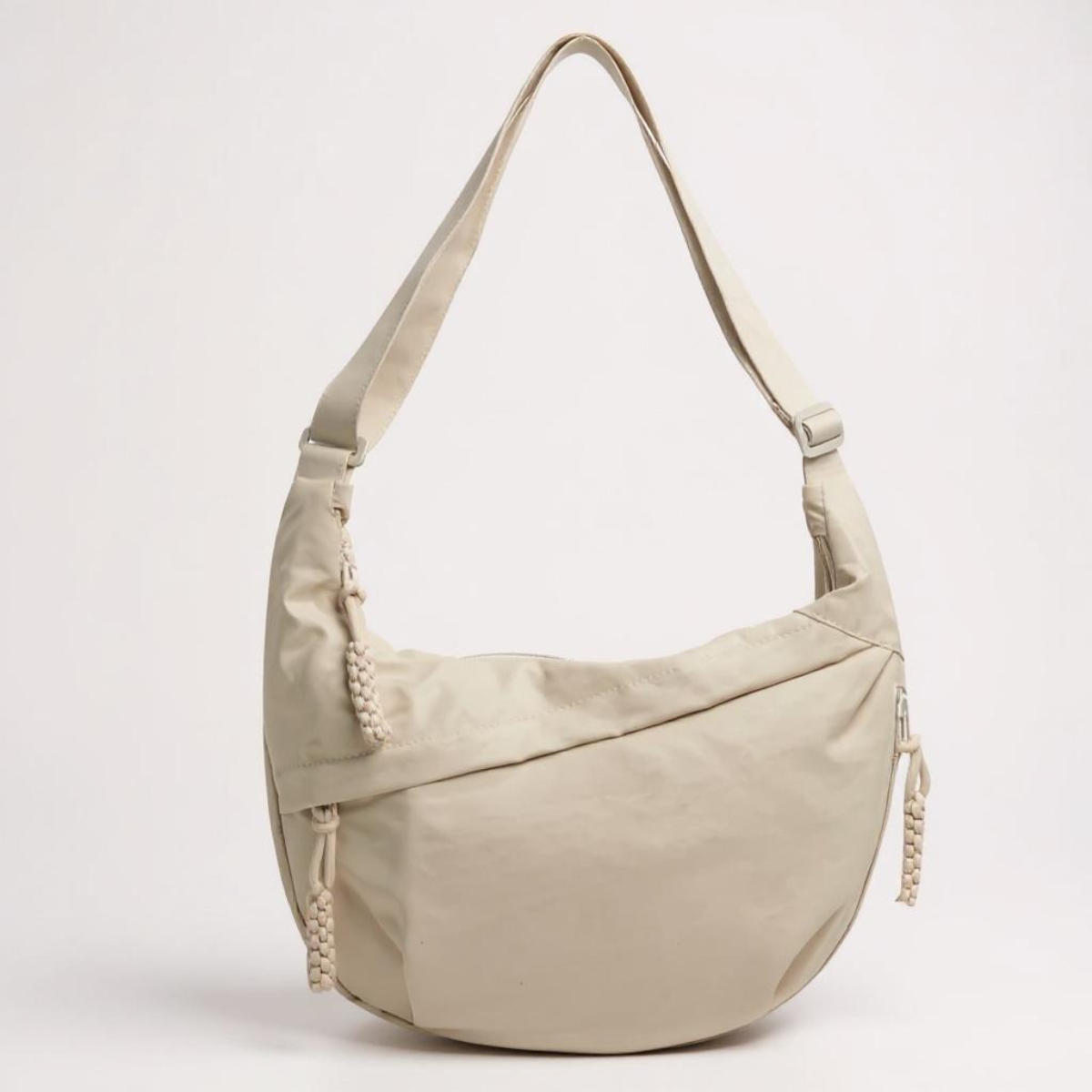 Elena · Bolso de hombro en nailon — Beige