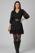 NEFIS VESTIDO CON MANGAS BRILLANTES