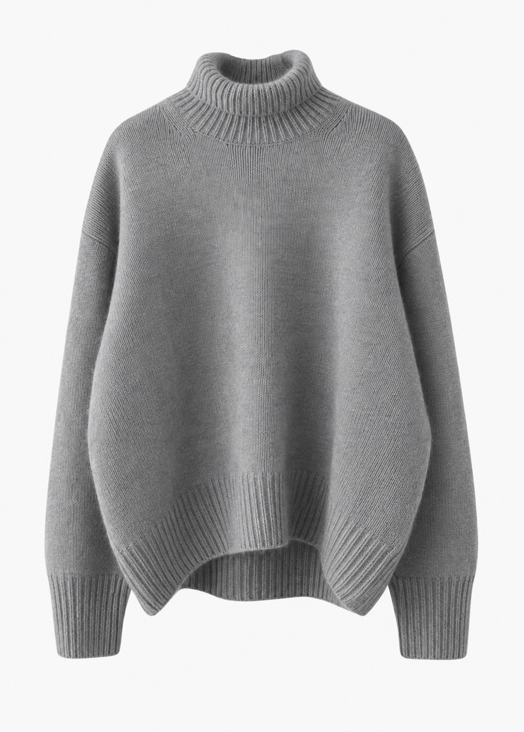 Jersey de punto de cuello alto Nara en gris