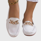 Edurne · Mocasín plano con hebilla de rombo