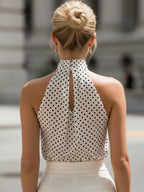Noelle · Top halter de lunares
