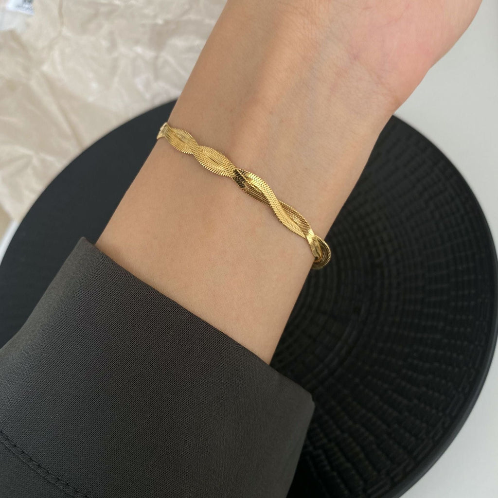 Serpiente · Pulsera de doble cadena
