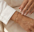 Sideways Pulsera con piedras de nacimiento