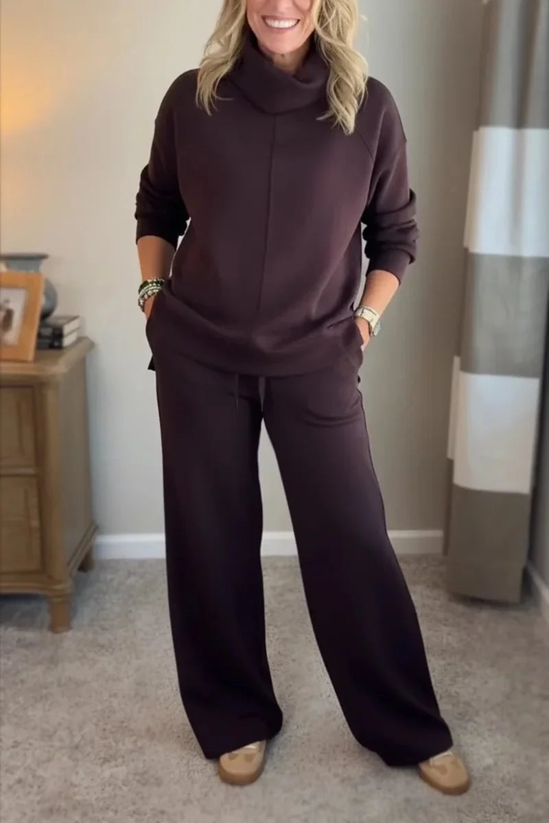 Anastacia · Conjunto de cuello vuelto y pantalón de pernera ancha