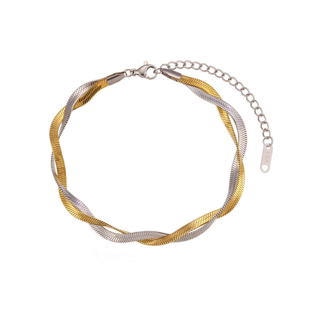 Serpiente · Pulsera de doble cadena