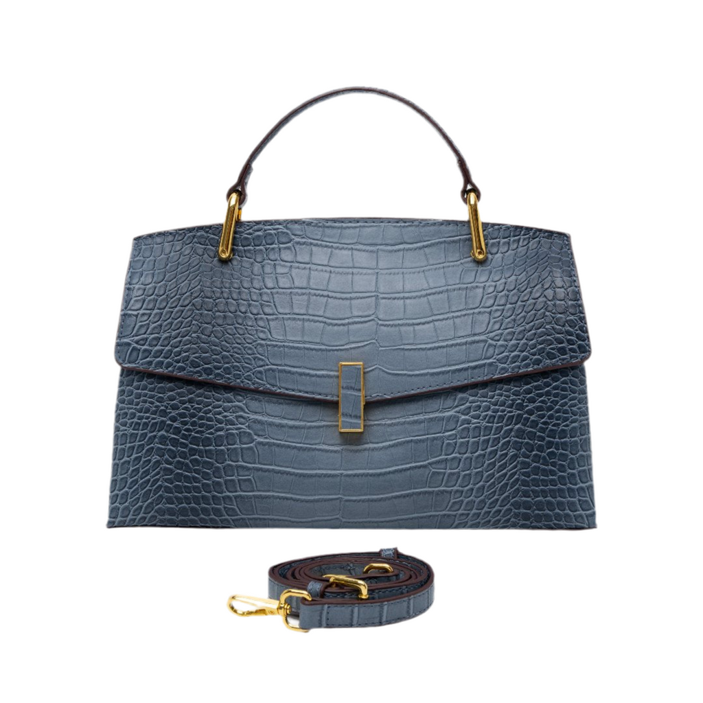 Elisa · Bolso tote con textura efecto cocodrilo
