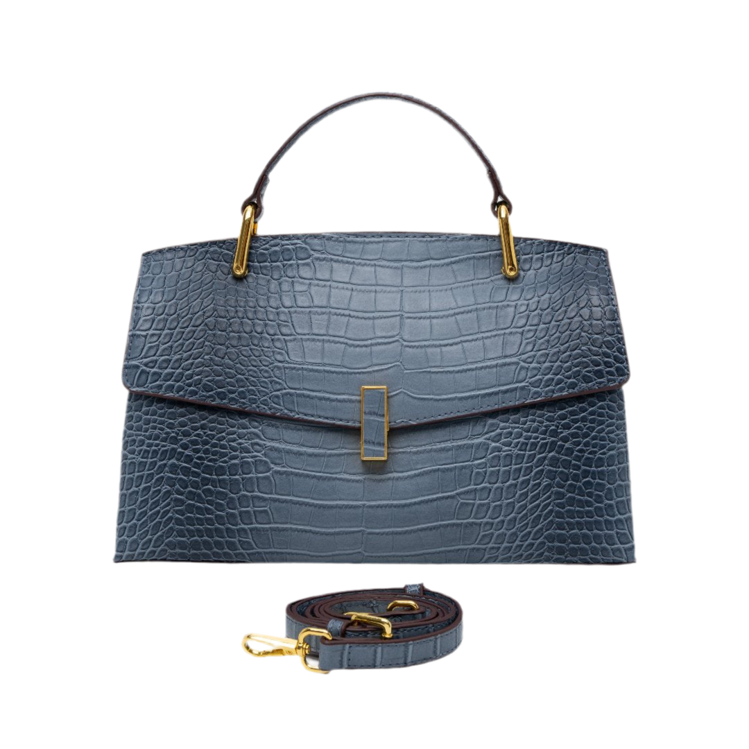 Elisa · Bolso tote con textura efecto cocodrilo