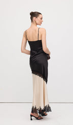 VESTIDO LARGO CON ENCAJE