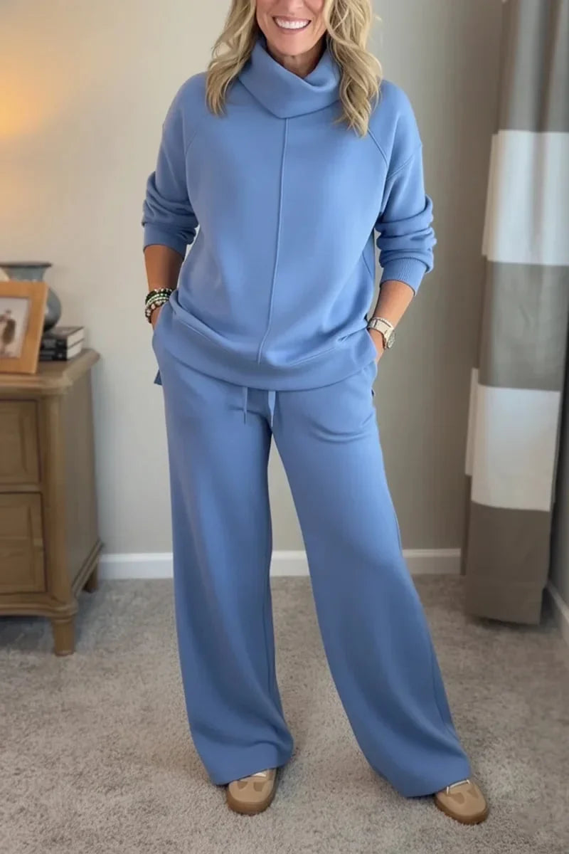 Anastacia · Conjunto de cuello vuelto y pantalón de pernera ancha