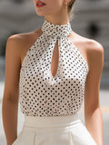 Noelle · Top halter de lunares