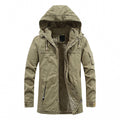 Mateo · Parka con capucha y forro suave, en caqui