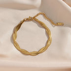 Serpiente · Pulsera de doble cadena