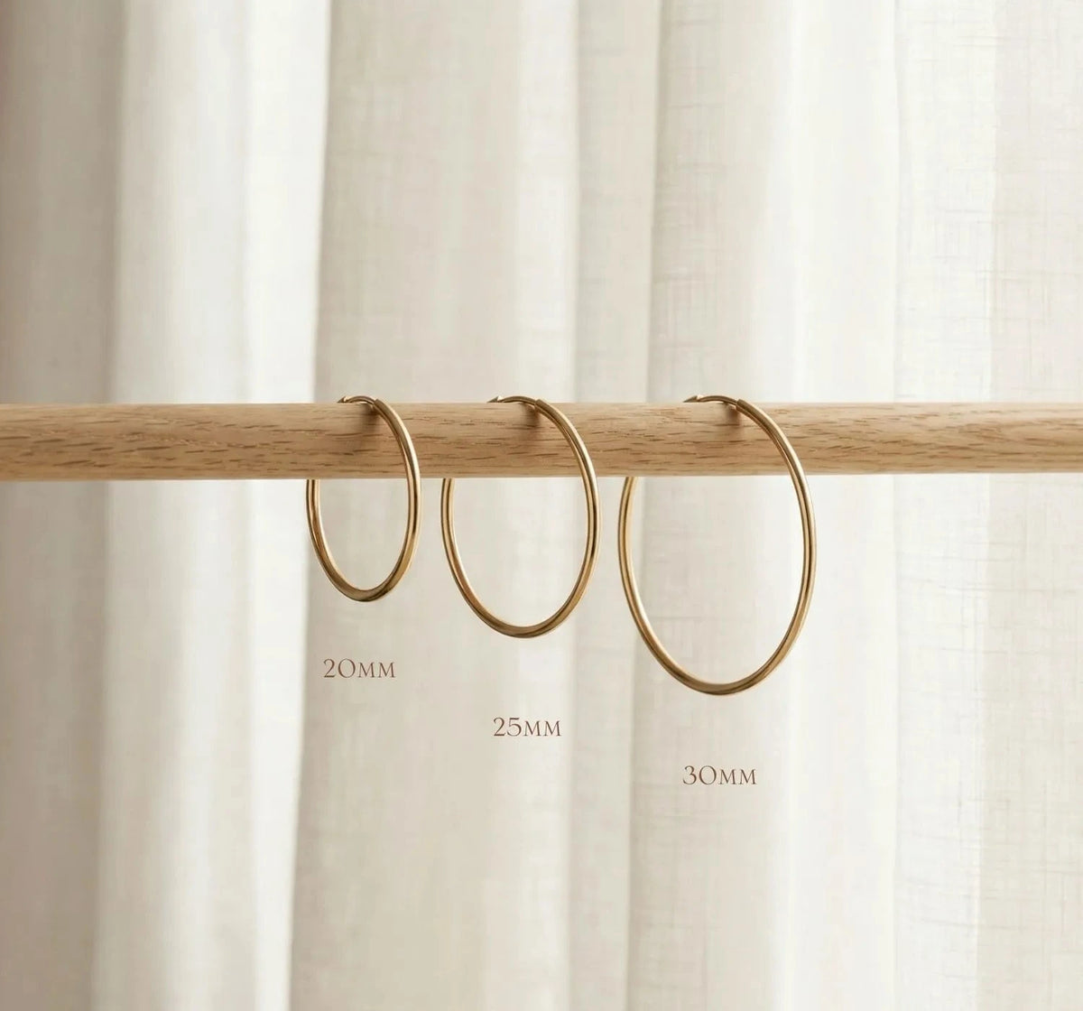 Abby - hoop earring size guide