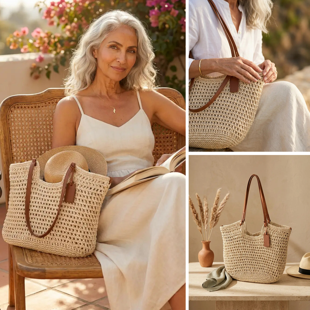 Gioia · Bolso shopper de ganchillo tejido a mano
