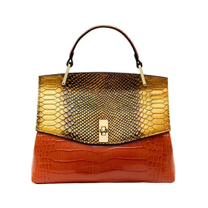 Crocelle · Bolso de hombro con textura efecto serpiente