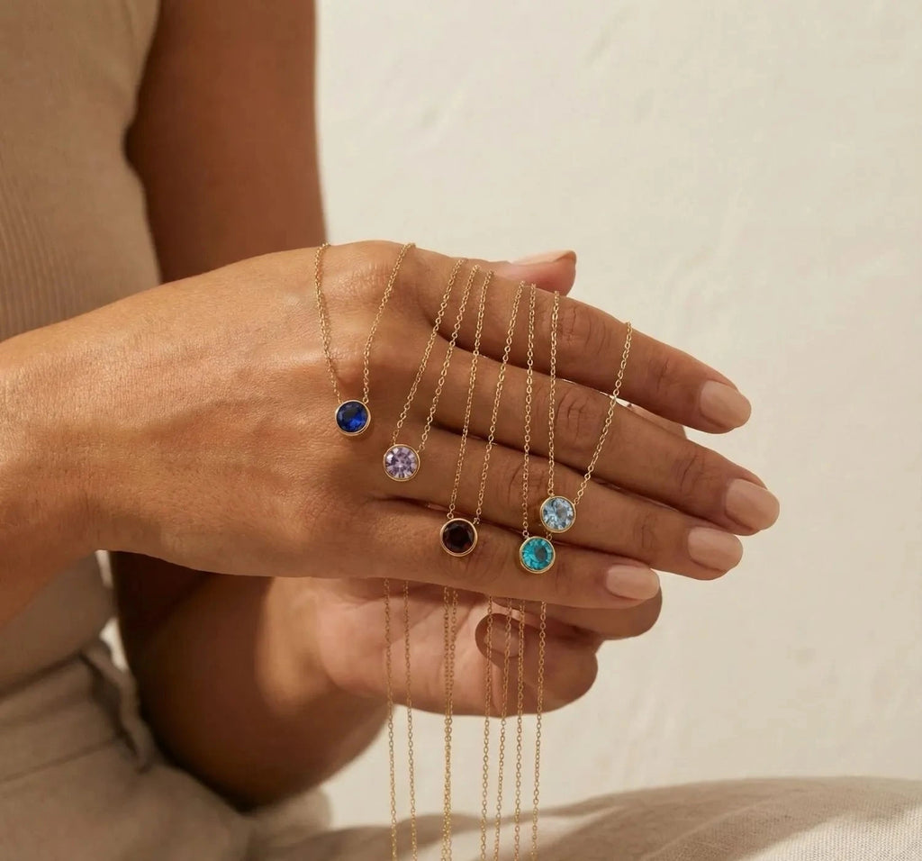 Celine - birthstone necklace