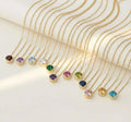 Celine - birthstone necklace