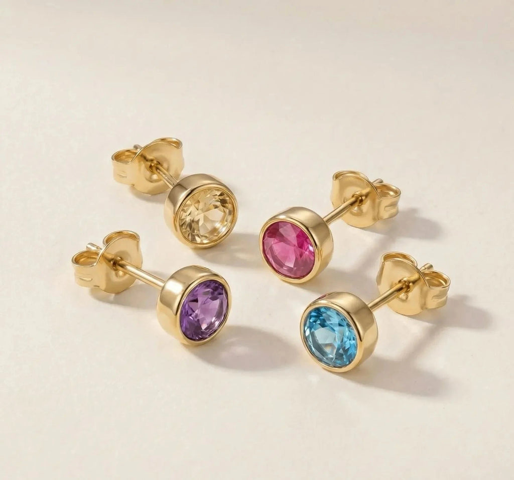 Celine - birthstone stud earrings