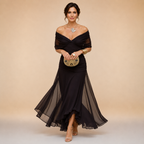 Elsa · Vestido largo con capas