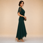 Elsa · Vestido largo con capas