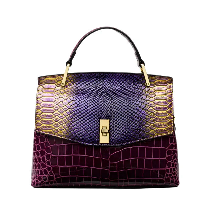 Crocelle · Bolso de hombro con textura efecto serpiente