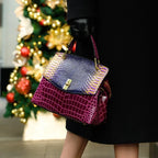Crocelle · Bolso de hombro con textura efecto serpiente