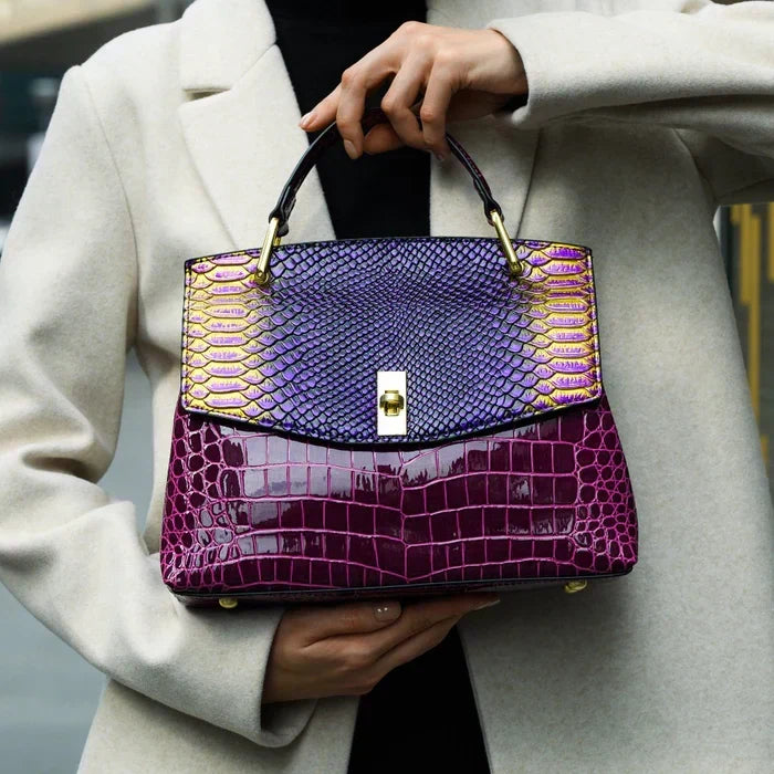 Crocelle · Bolso de hombro con textura efecto serpiente
