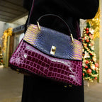 Crocelle · Bolso de hombro con textura efecto serpiente