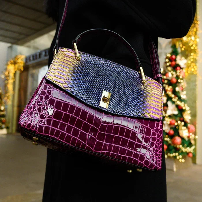 Crocelle · Bolso de hombro con textura efecto serpiente