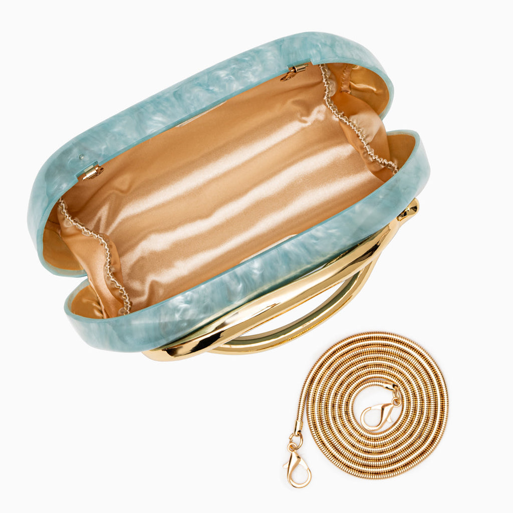 Aurelia · Clutch de fiesta con cadena dorada