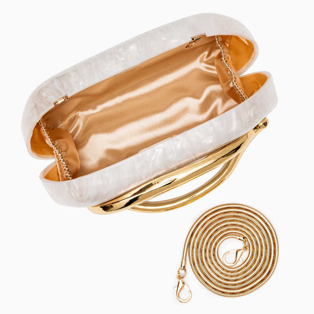 Aurelia · Clutch de fiesta con cadena dorada