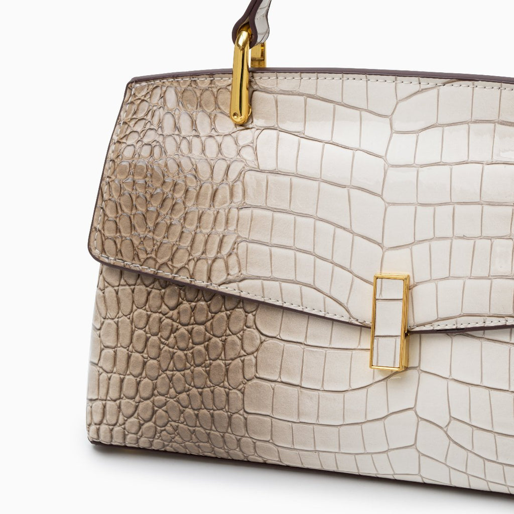Elisa · Bolso tote con textura efecto cocodrilo