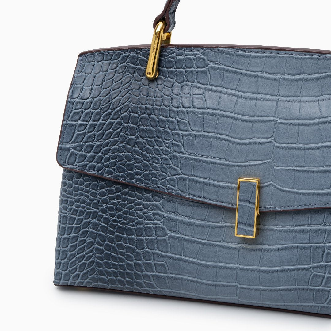 Elisa · Bolso tote con textura efecto cocodrilo