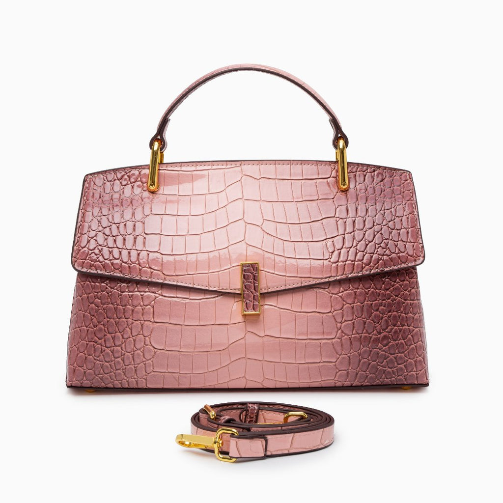 Elisa · Bolso tote con textura efecto cocodrilo