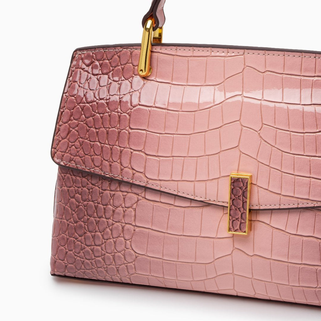 Elisa · Bolso tote con textura efecto cocodrilo