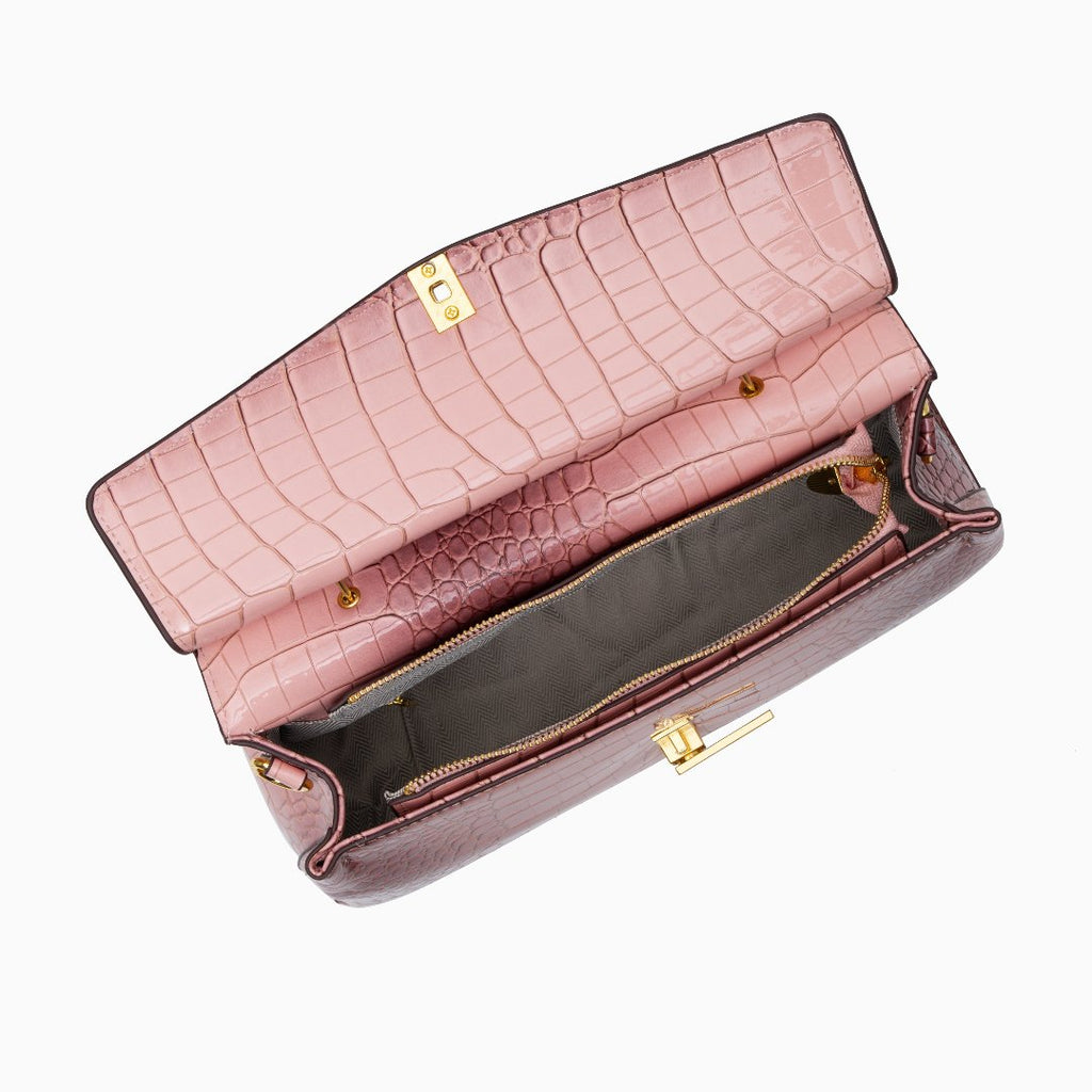 Elisa · Bolso tote con textura efecto cocodrilo