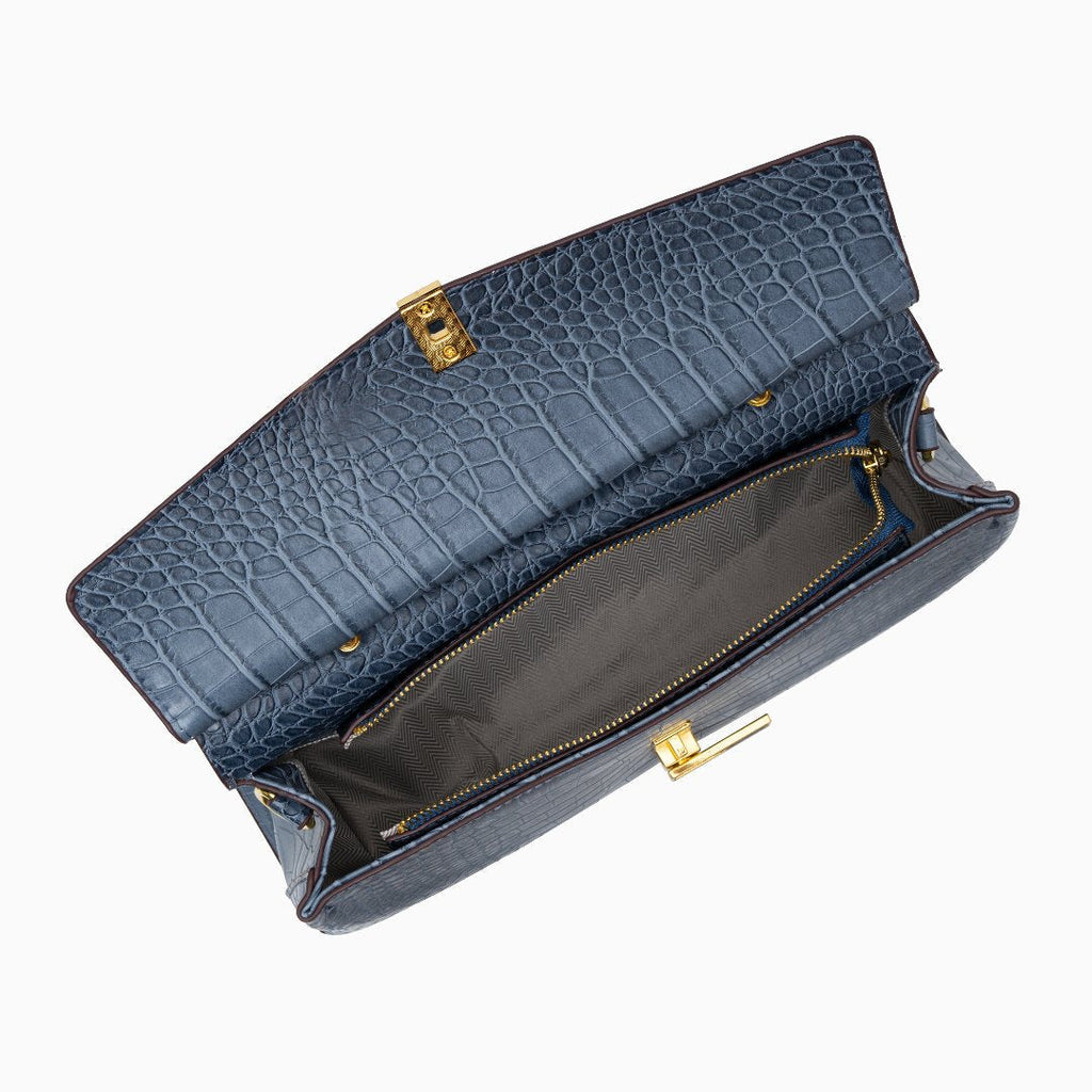 Elisa · Bolso tote con textura efecto cocodrilo