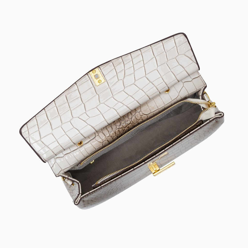 Elisa · Bolso tote con textura efecto cocodrilo