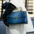 Elisa · Bolso tote con textura efecto cocodrilo