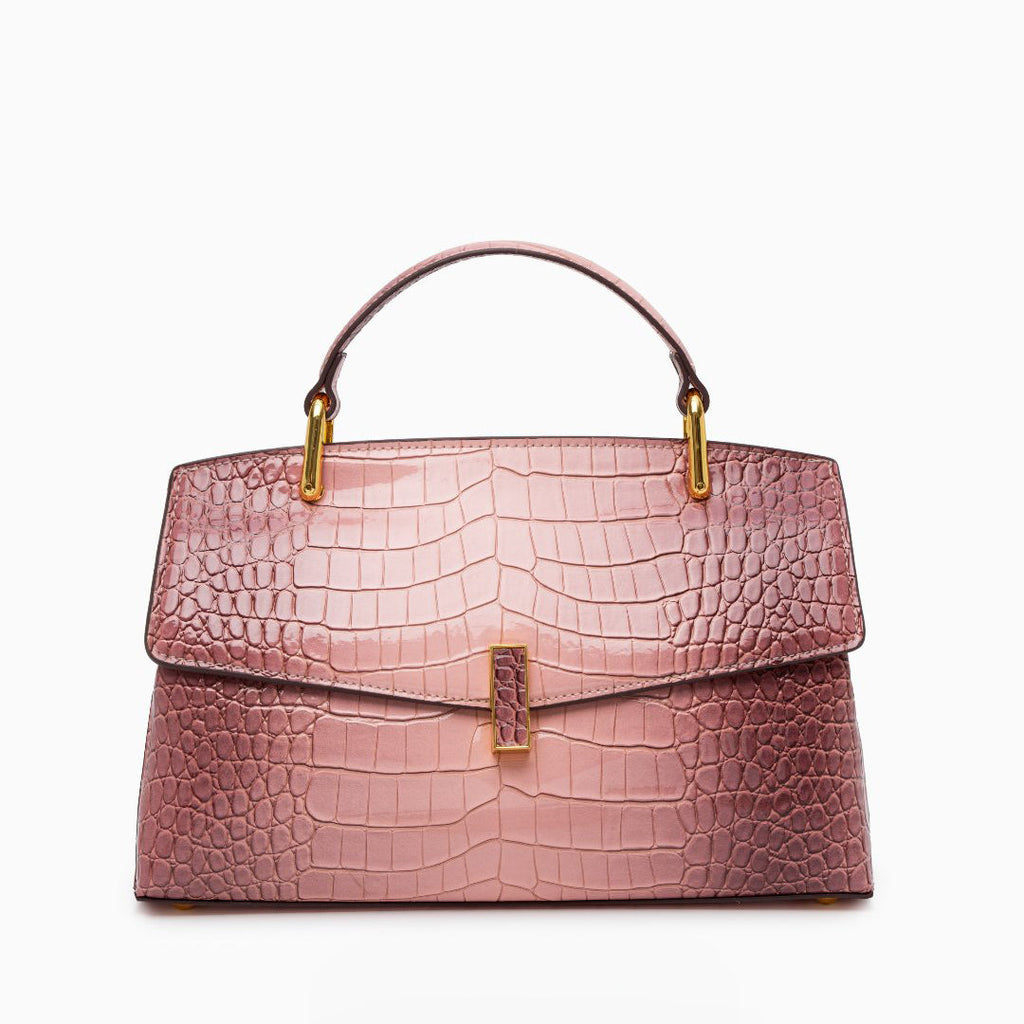 Elisa · Bolso tote con textura efecto cocodrilo