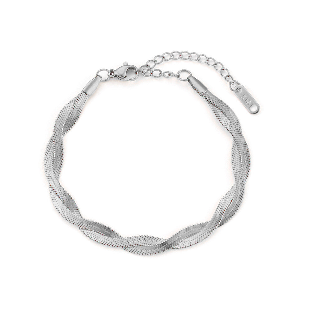 Serpiente · Pulsera de doble cadena