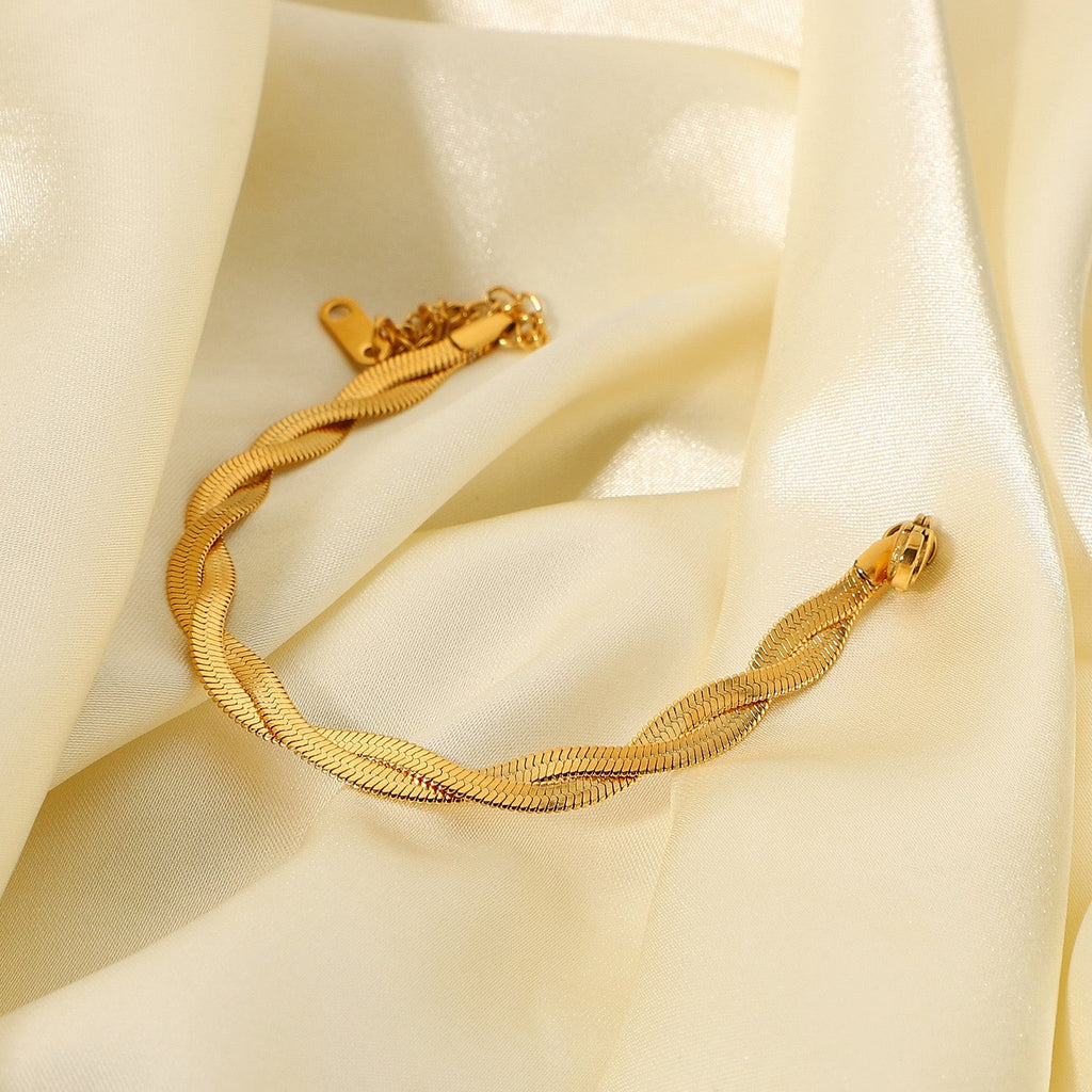 Serpiente · Pulsera de doble cadena