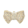 Ora · Clutch con strass y nudo